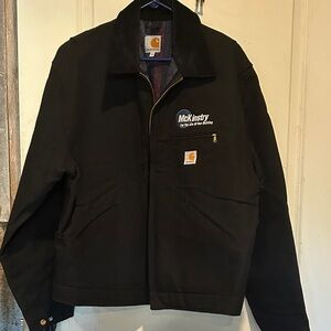Carhartt Men's Black Jacket with Embroidery